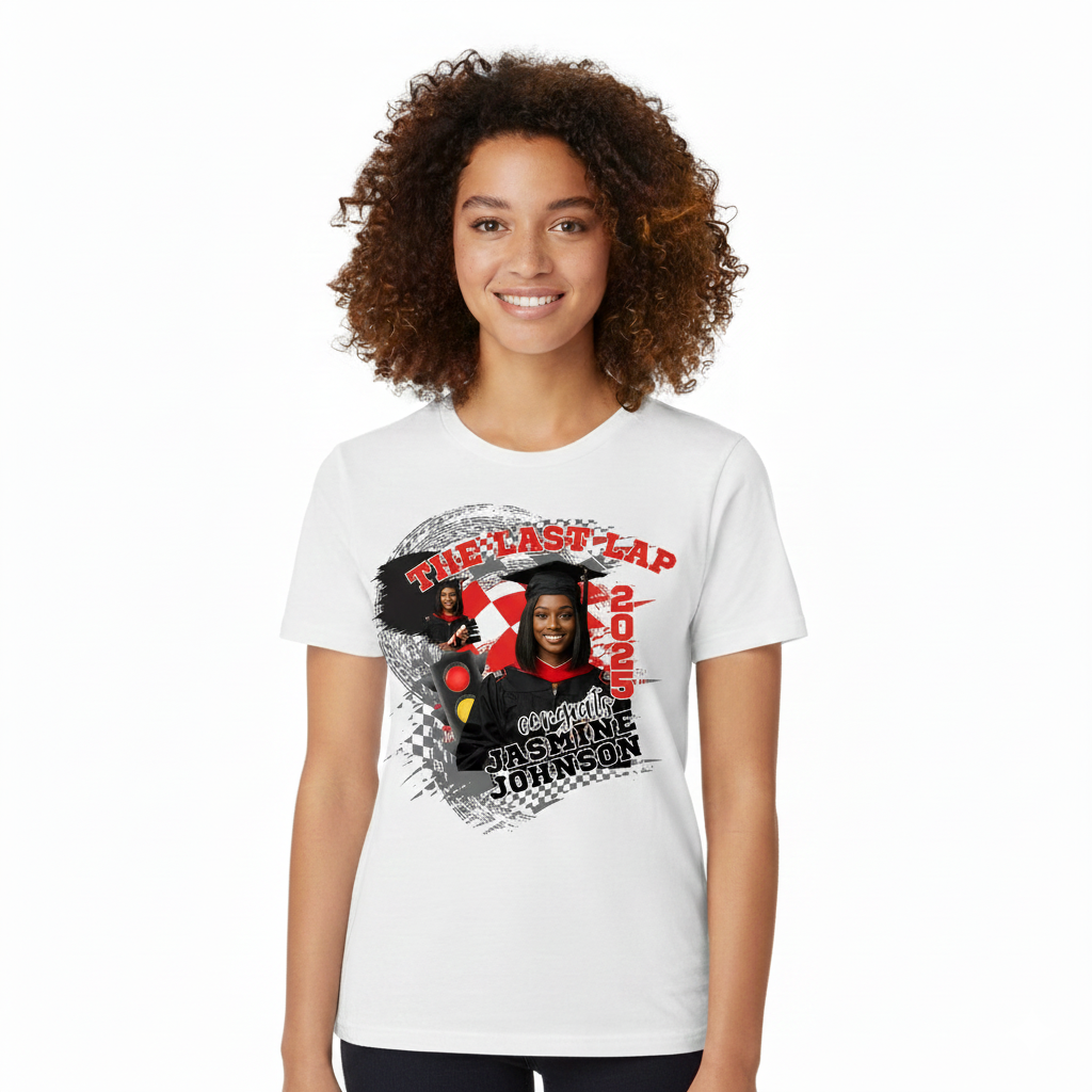 Custom The Last Lap Graduation T-Shirt